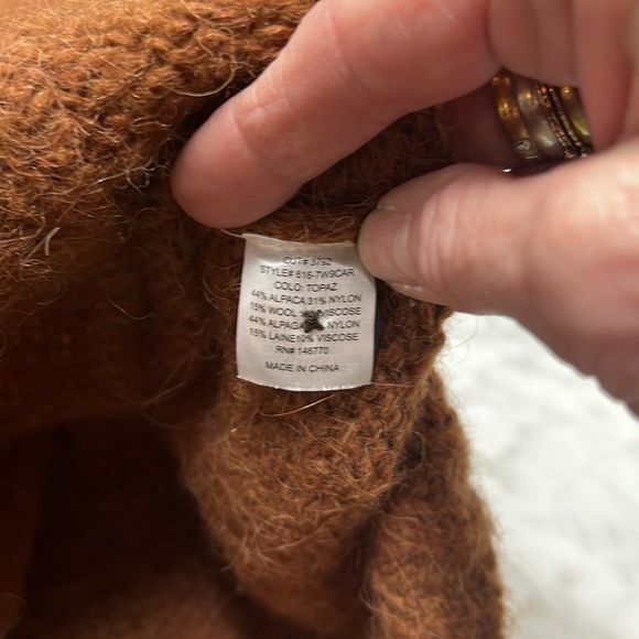 RE/DONE Oversized Alpaca Blend 90's Cardigan Size XS in Camel - Picture 10 of 13